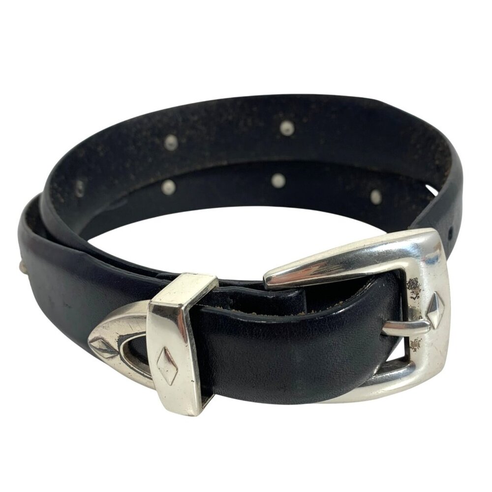 Brighton Mens Denver Diamond River Western Belt Solid Leather Size 36